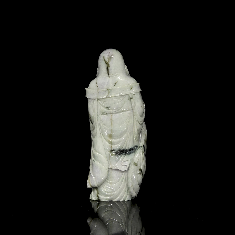 Jadeite figure of ‘Hotei’, 20th century - 3
