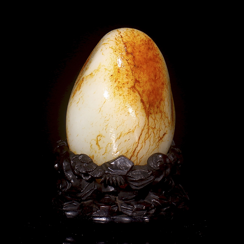 Hetian white jade stone, Qing dynasty