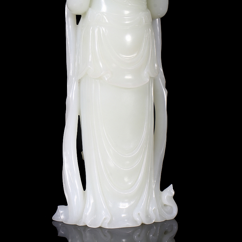 Figura de jade blanco de Hetian 