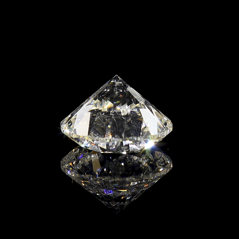 Diamante natural en talla brillante, 2.01 ct, certificado HRD