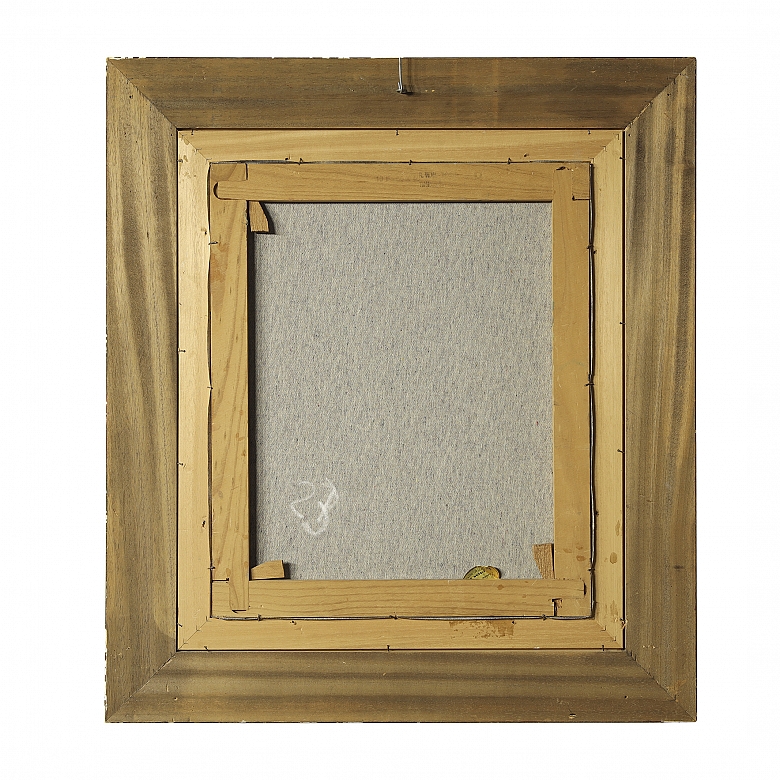 20世纪西班牙画派《花瓶与鲜花》