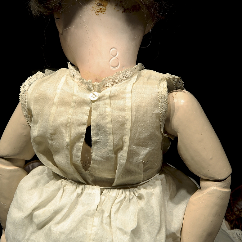 Gran muñeca de porcelana, Europa, ca.1900-1915