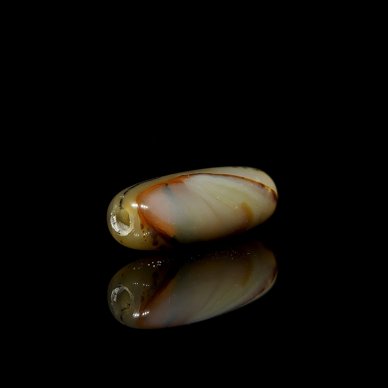 Carved agate Dzi bead, Liao dynasty - 4