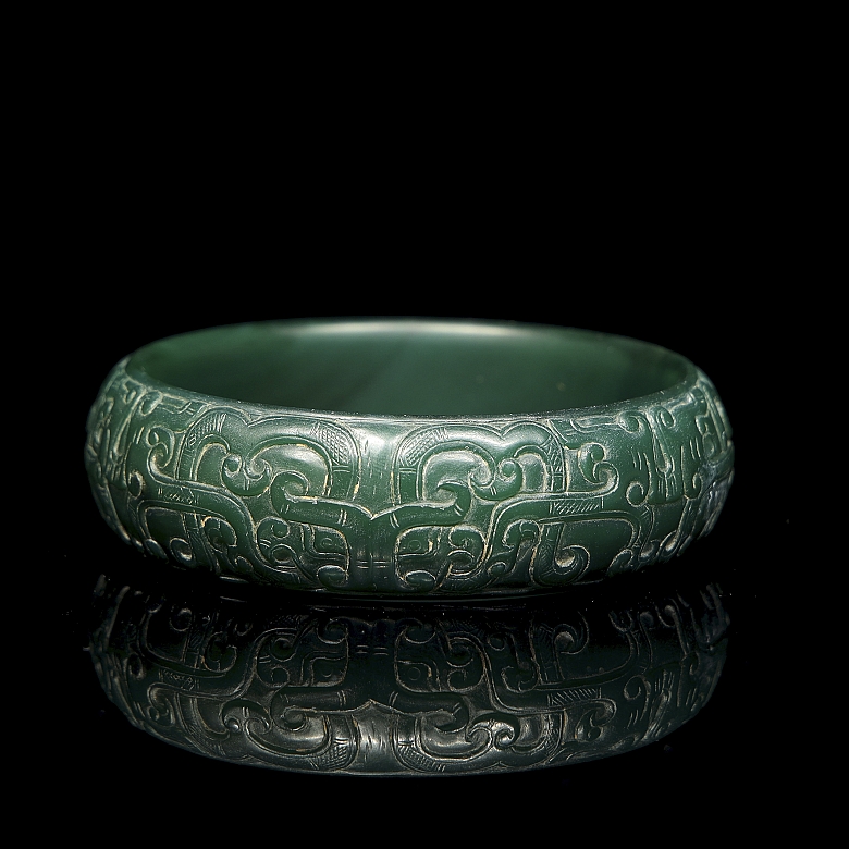 Brazalete de ágata verde, dinastía Han