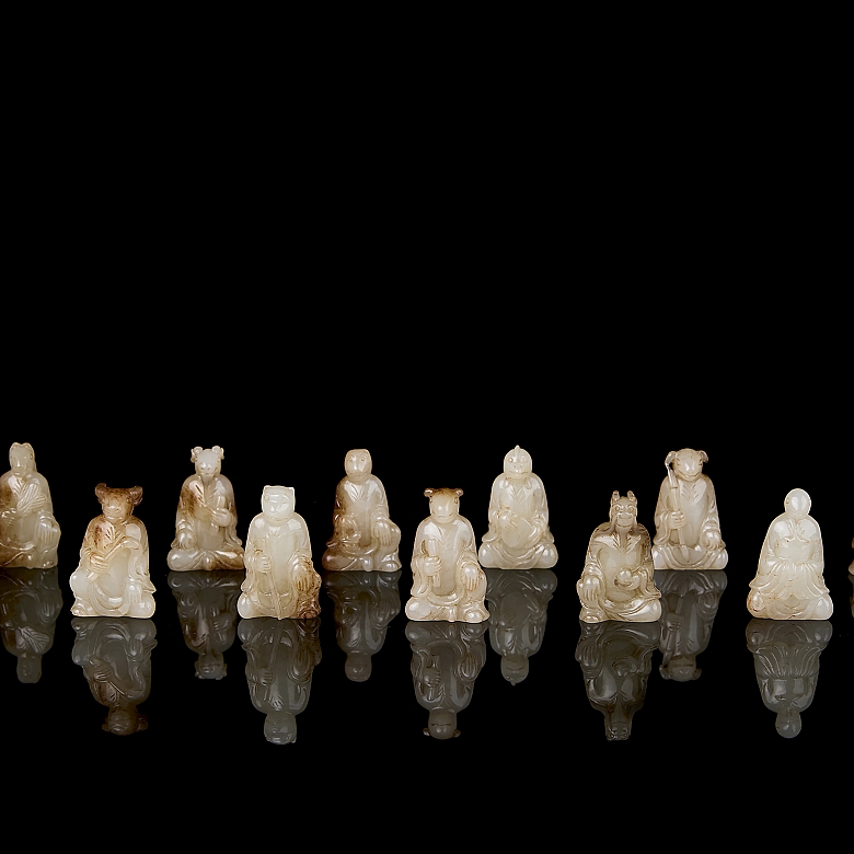 Conjunto de figuras de jade 