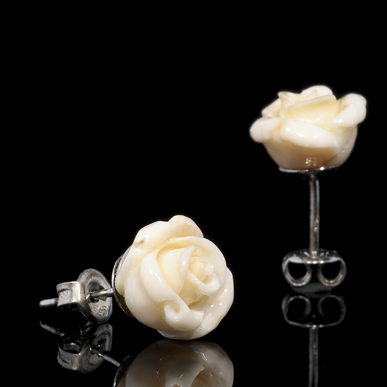 Pareja de pendientes en plata de ley 