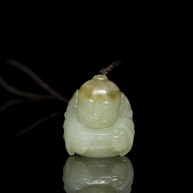 Jade pendant “Reclining Child,” 20th century - 1