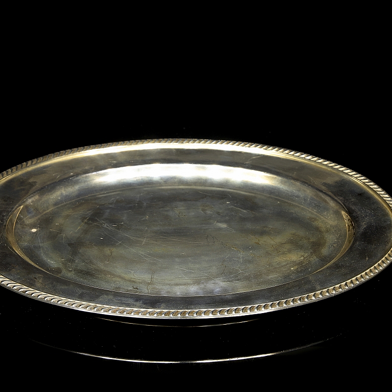 Reed & Barton 镀银托盘，“Buckingham”，约 1950 年 - 5