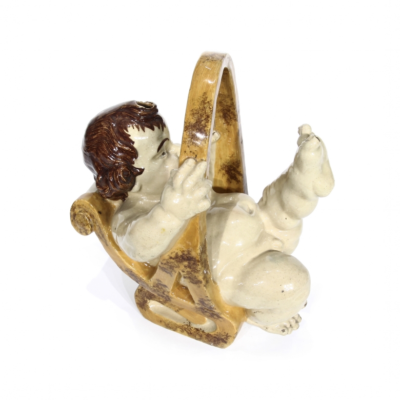 Botijo in glazed earthenware, Biar, 20th century - 1
