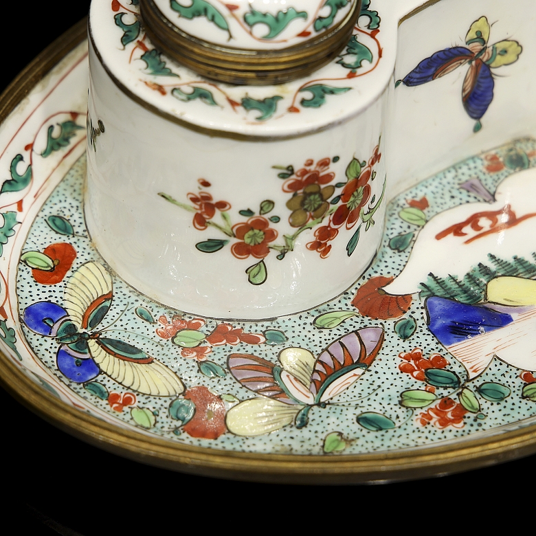 Chantilly style porcelain scrivener's desk, 19th century - 2