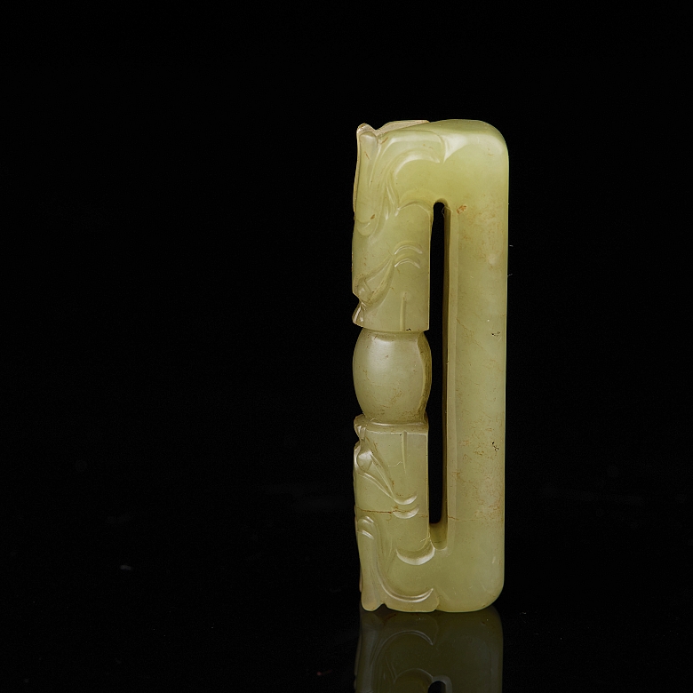 Hebilla de cinturón de jade amarillo Hetian 