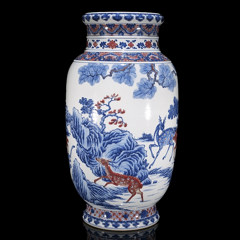 Jarrón de porcelana esmaltada 