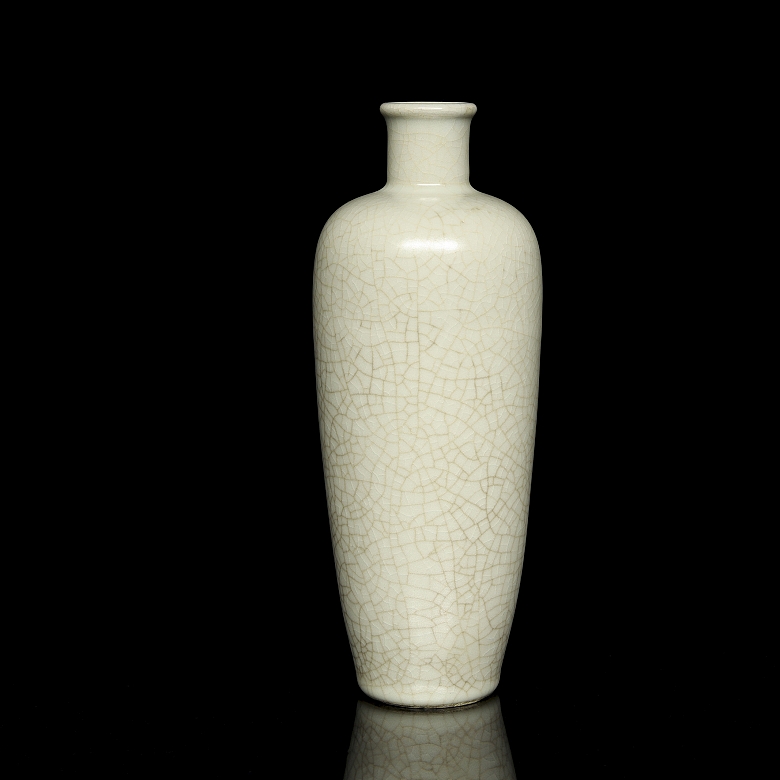 Jarrón de gres celadón craquelado 