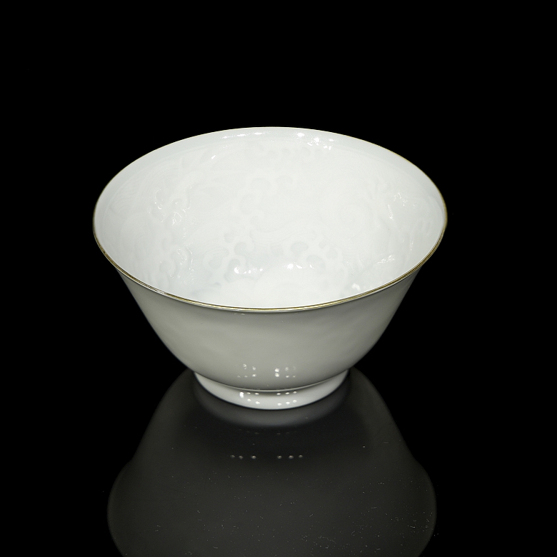 Taza de porcelana blanca 