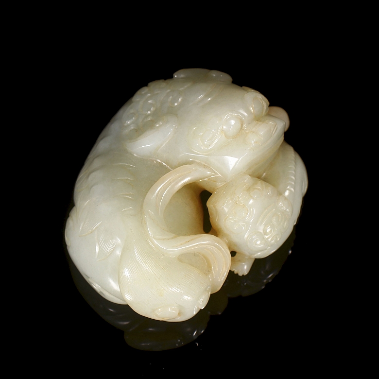Figura de jade blanco 