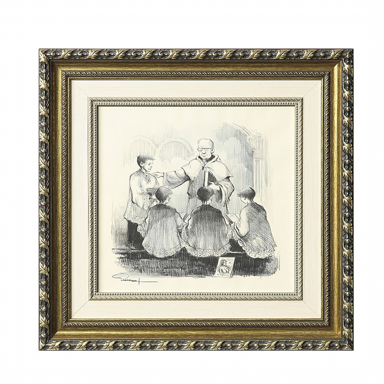 Rafael Garrich (1930–1994) ‘Catechism Lesson’, 20th century