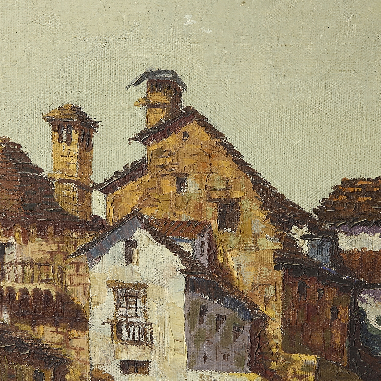 奥特罗 J. Otero（20世纪）《村庄》，1963年 - 1