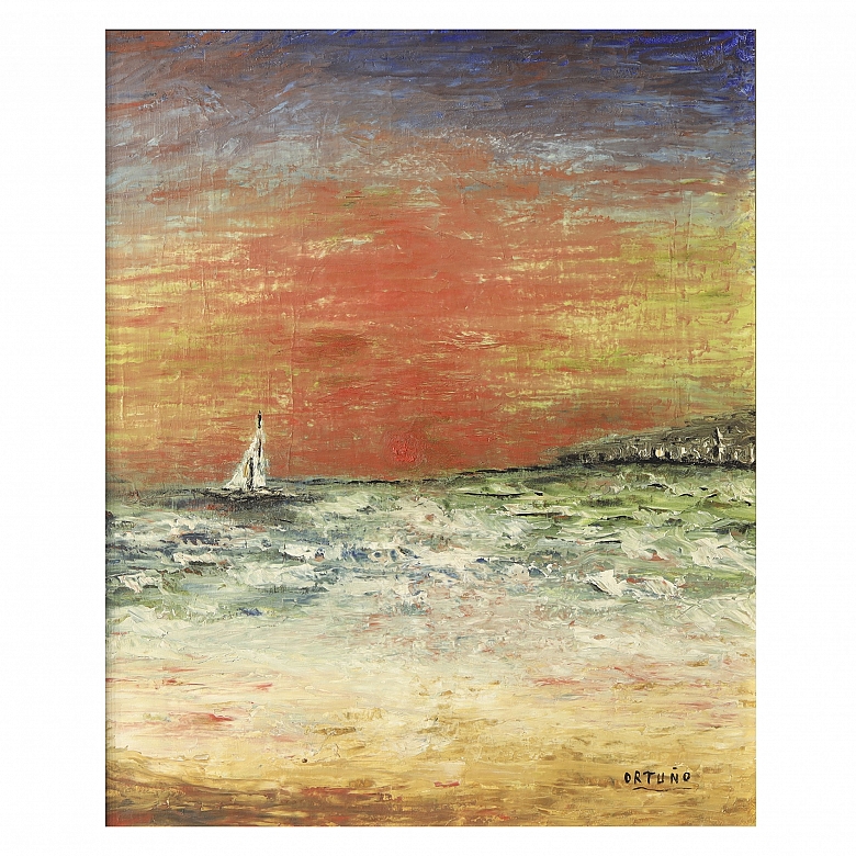 奥尔图尼奥 Ortuño （20世纪）《海上帆船》