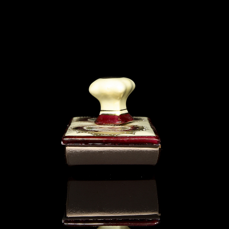 Antique ink blotter ‘Two scenes with allegories’, 19th-20th century - 2