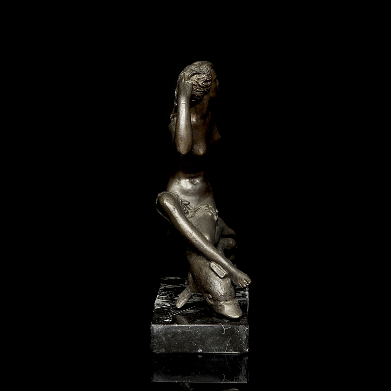 胡安·德·阿瓦洛斯（1911-2006）《与海豚共舞的女士》Juan de Avalos