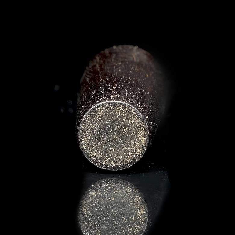 Jarrón soliflor de madera, dinastía Qing