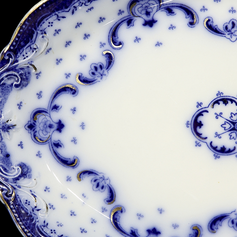 基尔英国瓷托盘，W.H. Grindley 作品。19 世纪。 - 1