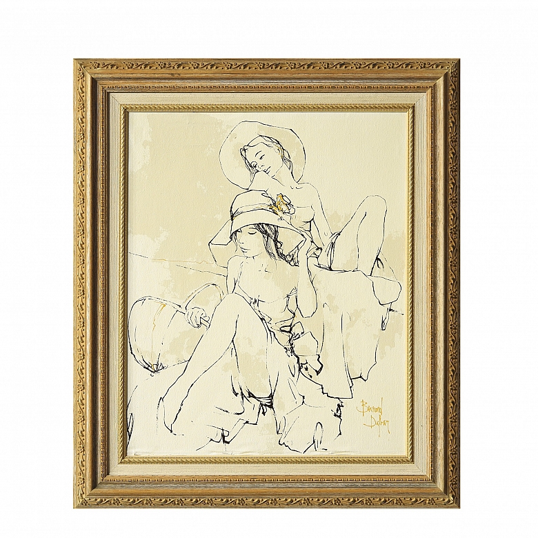 Bernard Dufour (20th-21st century) ‘Ladies at Rest’