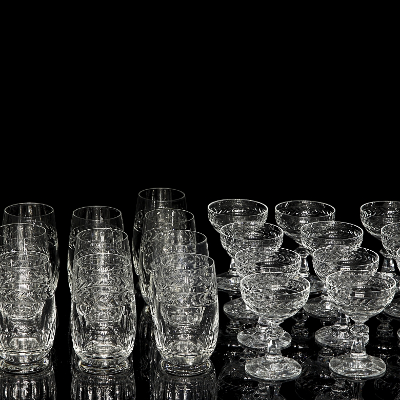 Set of glassware, Germany, 20th century