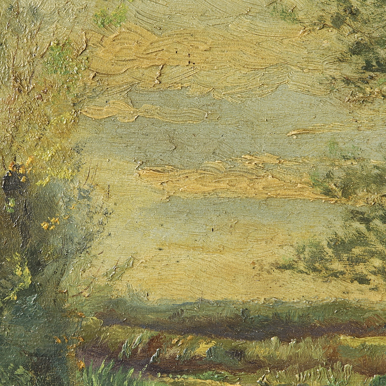 20th century French school ‘Young Man in the River’, 1924