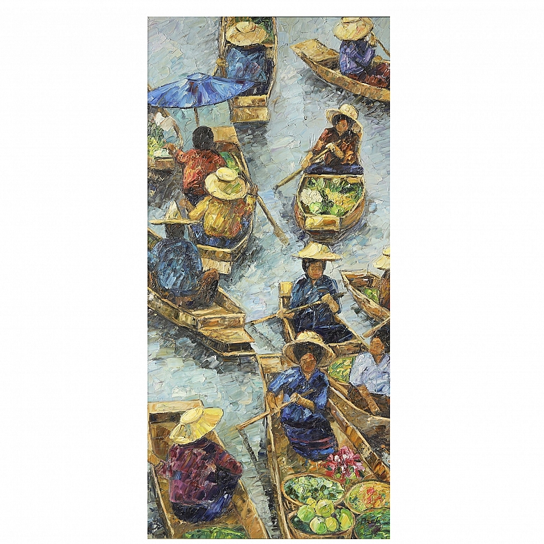 Pachx (20th century) ‘Floating market’