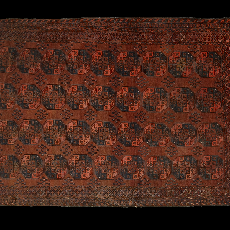 Alfombra de estilo afgano Akche, s.XIX-XX