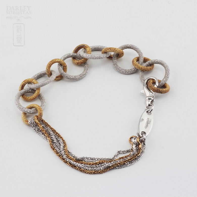 Bicolor bracelet in sterling silver, 925 m / m