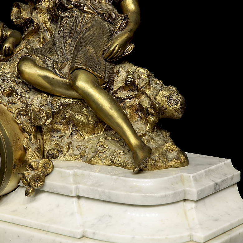 VIMA table clock, ‘Allegory’, 20th century