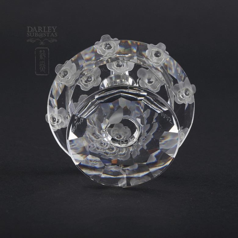 Dos piezas en cristal de Swarovski, carrito bebe, y tarta - 4