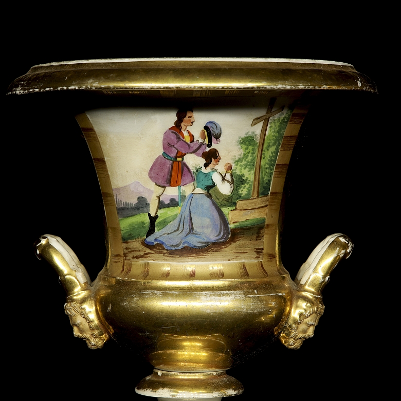 Pair of Medici-style vases, 19th century - 3