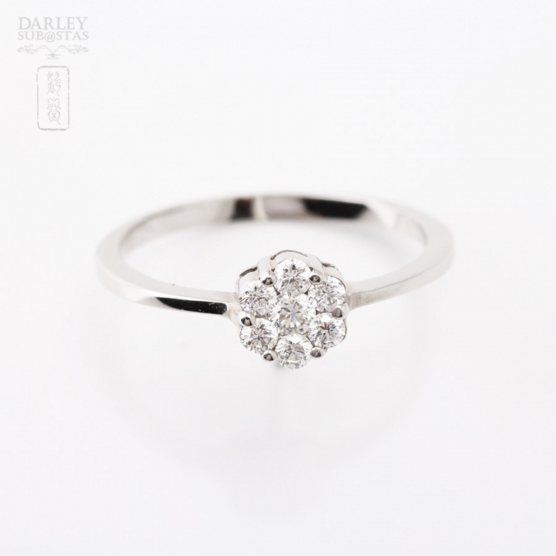 Sortija  con diamantes 0.22cts y oro - 2
