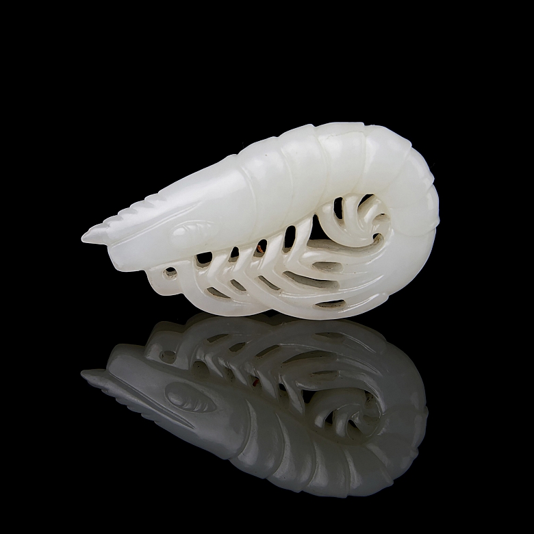 Hetian jade figure ‘Shrimp’, Qing dynasty