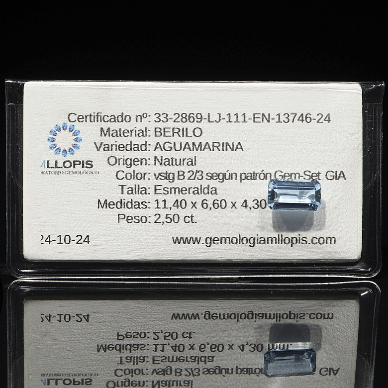 Conjunto de cuatro aguamarinas naturales