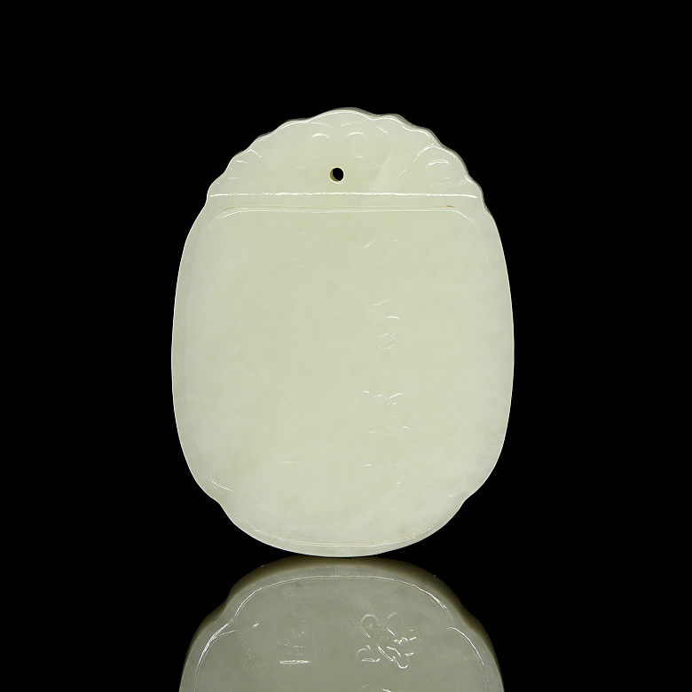 Jade pendant ‘Old Man Playing the Guqin’, Qing dynasty