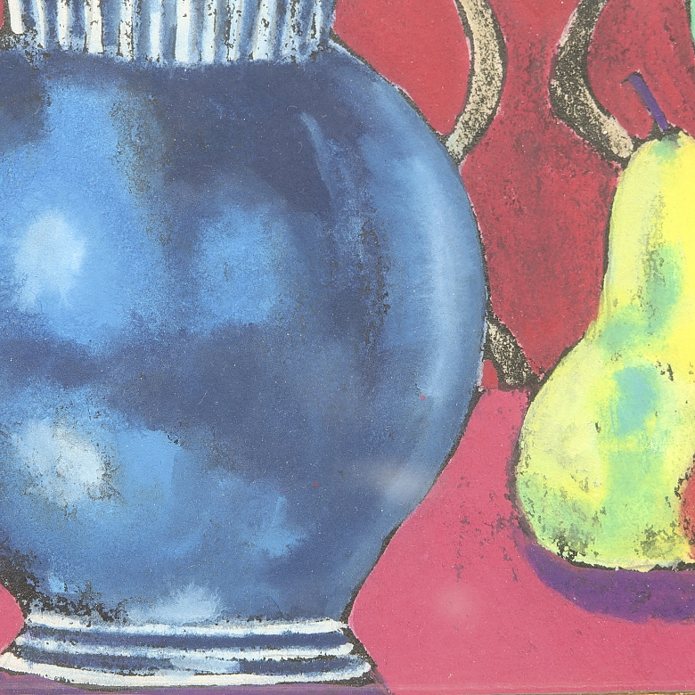 Maite Morell (1964) ‘Still life with vase and pears’, 1997 - 1