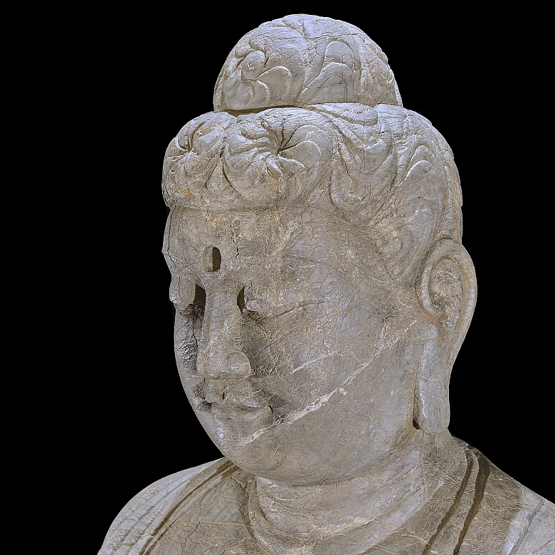 Gran figura de piedra tallada 