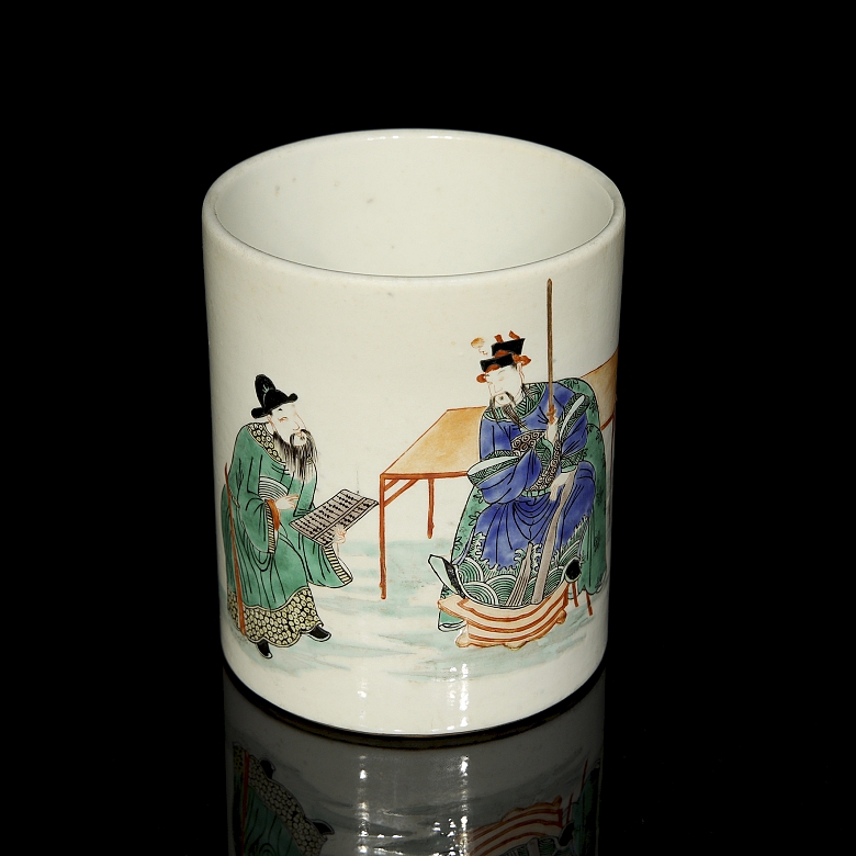 Bote para pinceles de porcelana