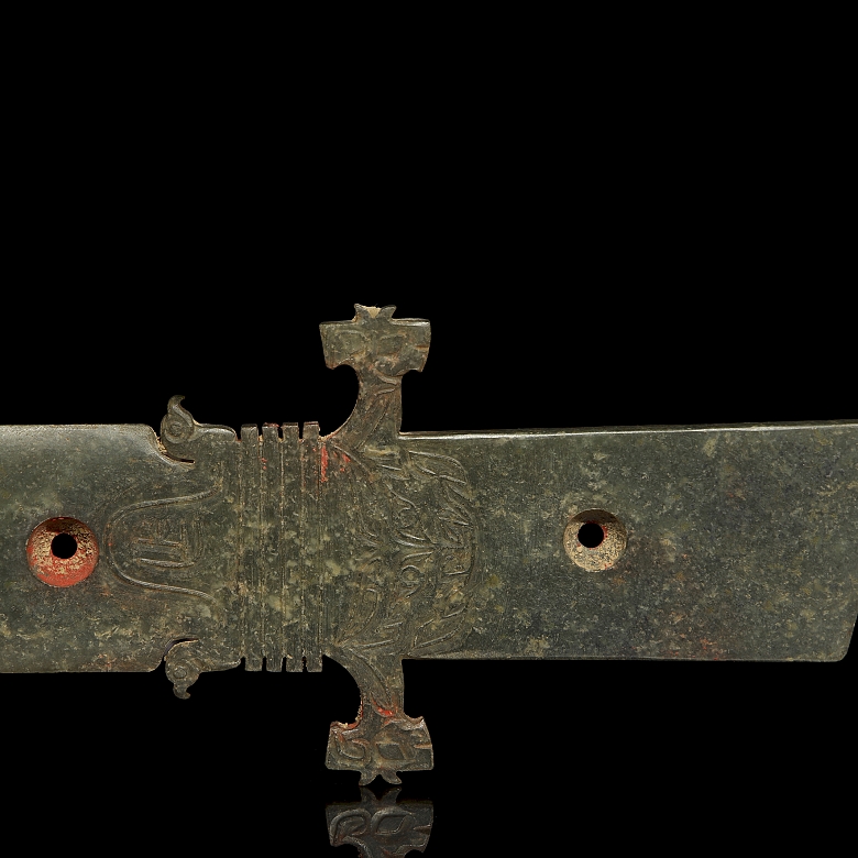 Hoja ceremonial de jade 