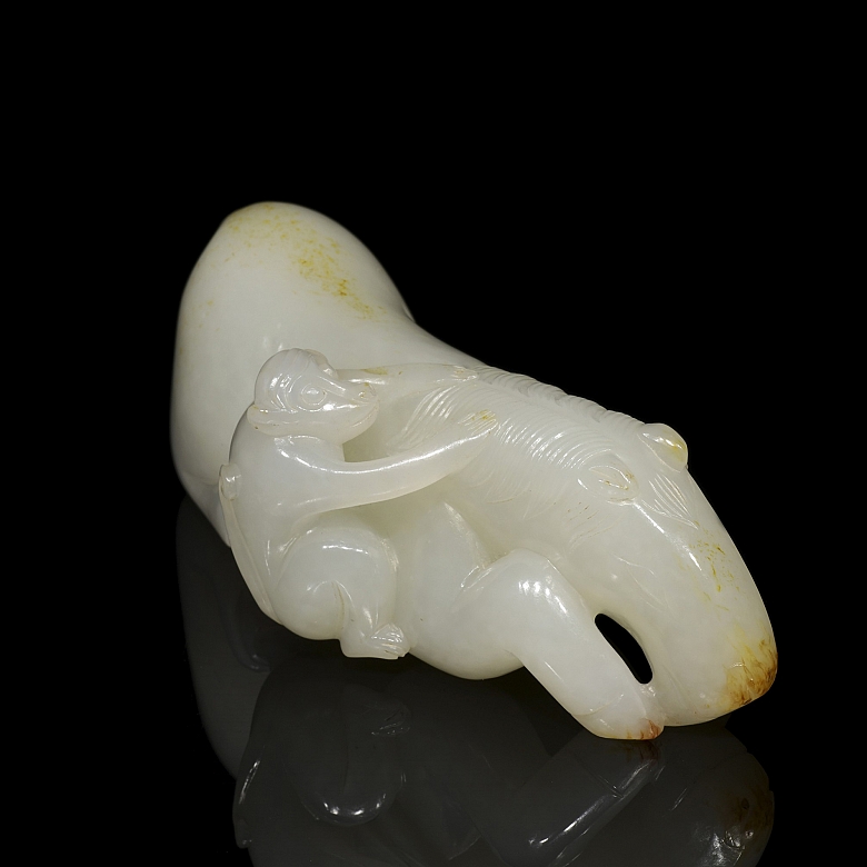 Figura de jade blanco 
