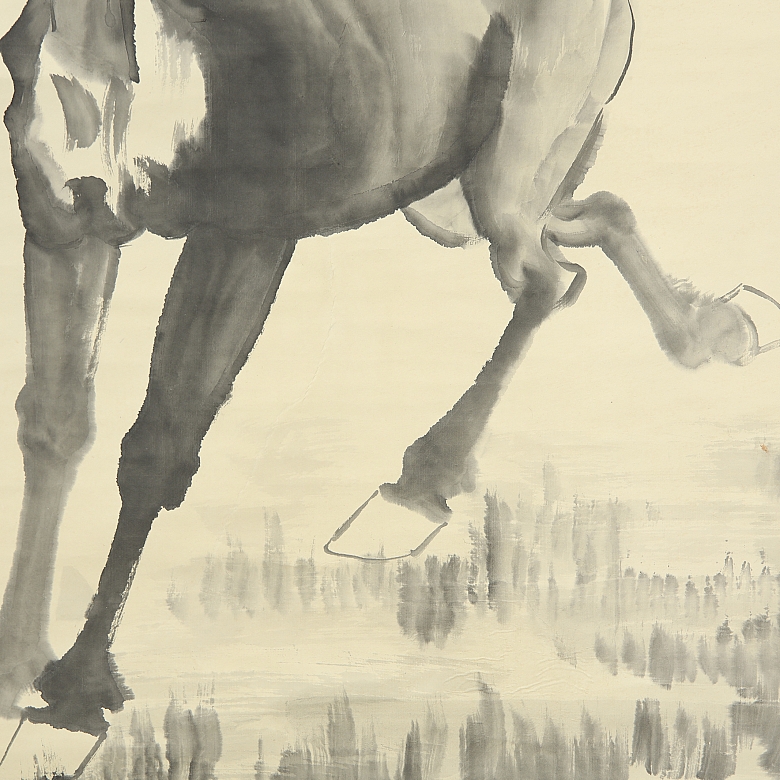 Chinese painting ‘Horse’ with signature Xu Beihong - 3