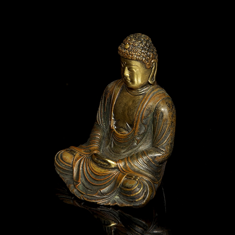 Gilt-bronze figure ‘Shakyamuni’, Qing dynasty - 5