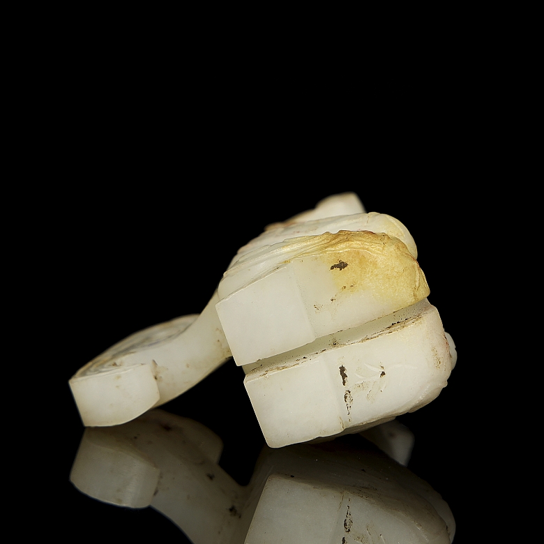 Figura de jade blanco