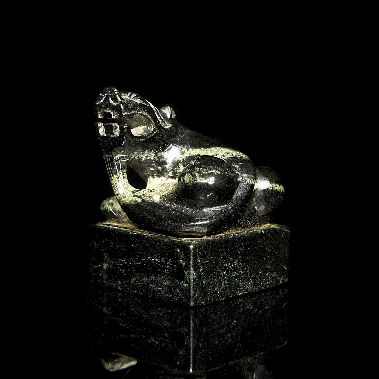 Sello de jade tallado 