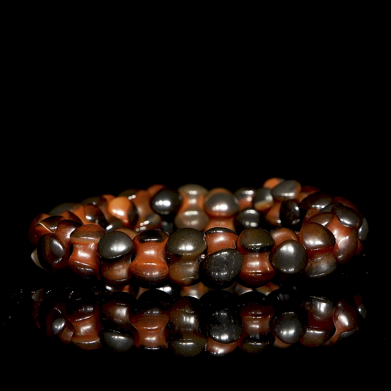 Pulsera de cuentas bicolor