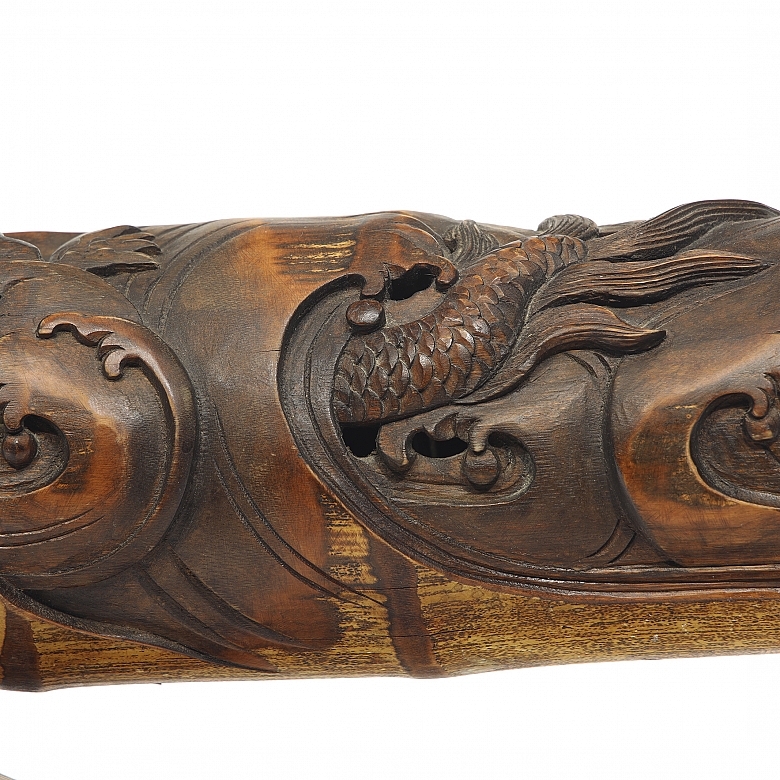 Carved bamboo figure “Dragon”, 20th century - 7